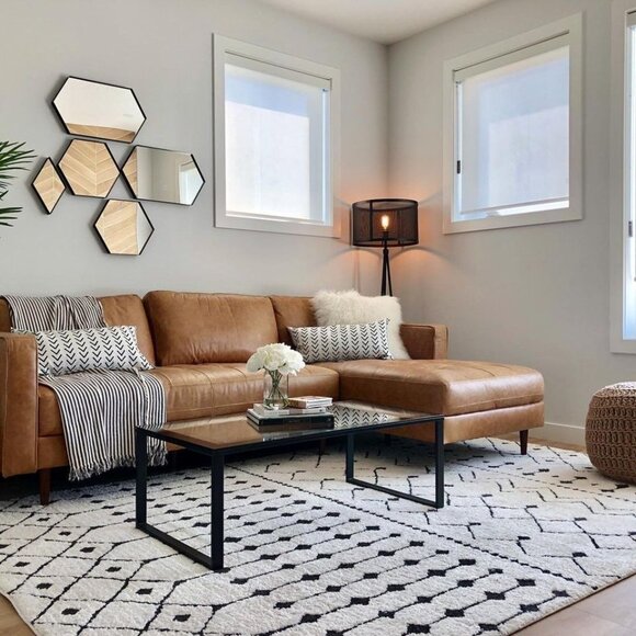 EQ3 Hex Mirror Small black metal frame 11”x13” - Picture 7 of 7